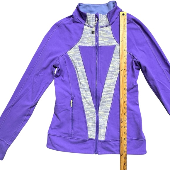 Ivivva Lululemon Girls Perfect Your Practice Full Zip Jacket Purple Size 14 - Picture 3 of 7